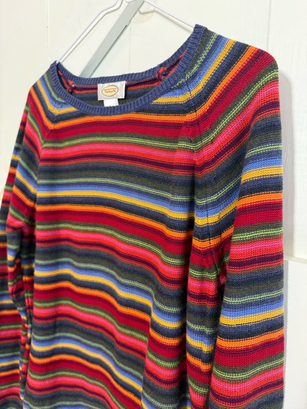Talbots Multicolor Striped Crewneck Sweater Size Large - Picture 3 of 10